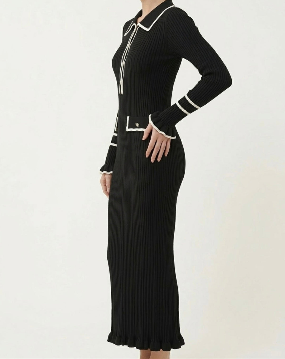 Elegantes Maxikleid mit Akzenten