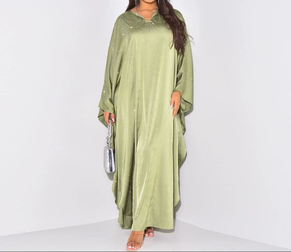 Langes Kleid mit Glitzermuster