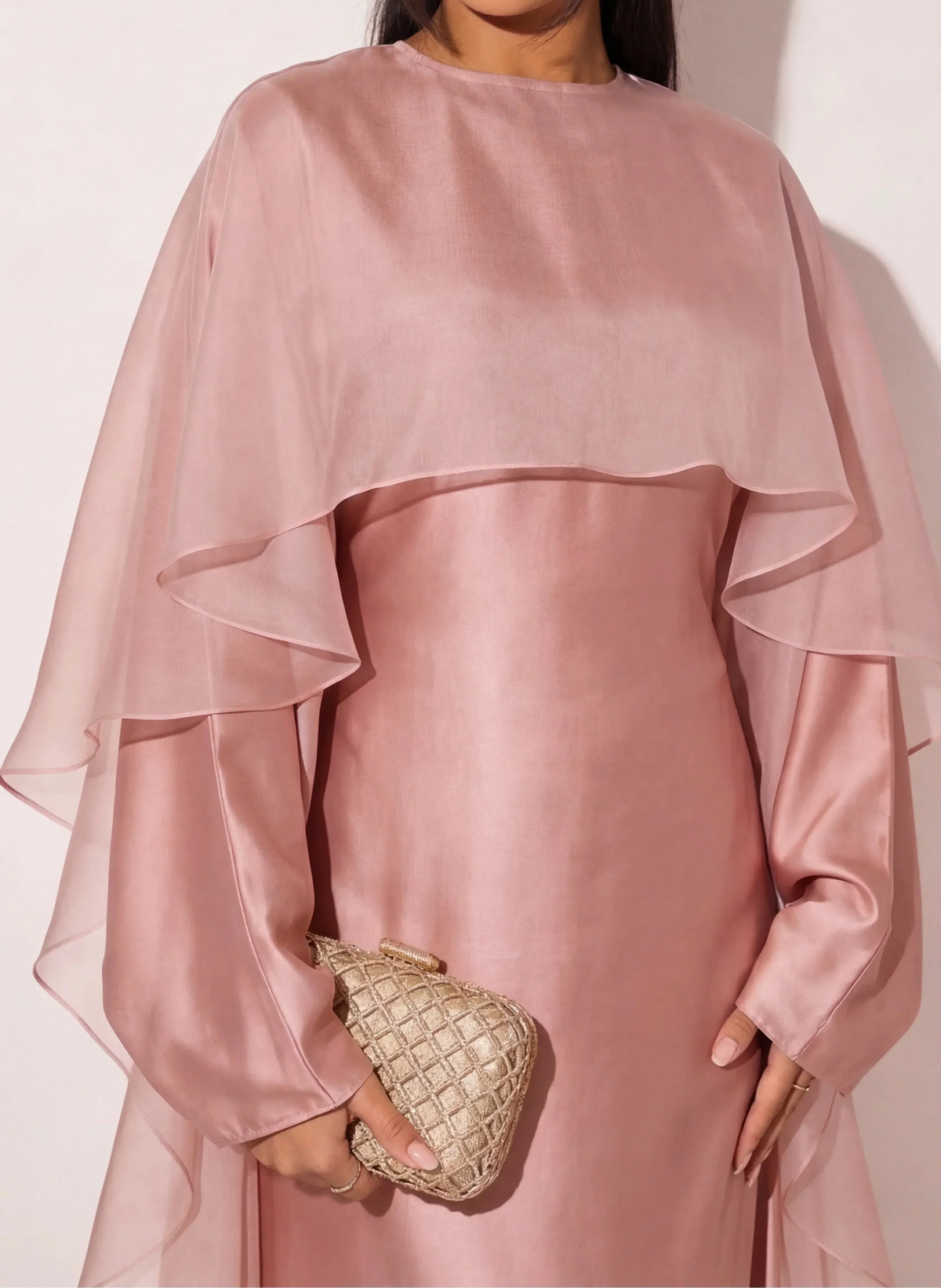 Rose Satin Abaya