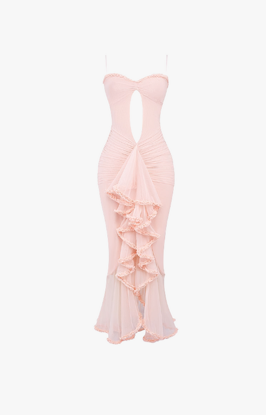 Maxikleid mit Volants