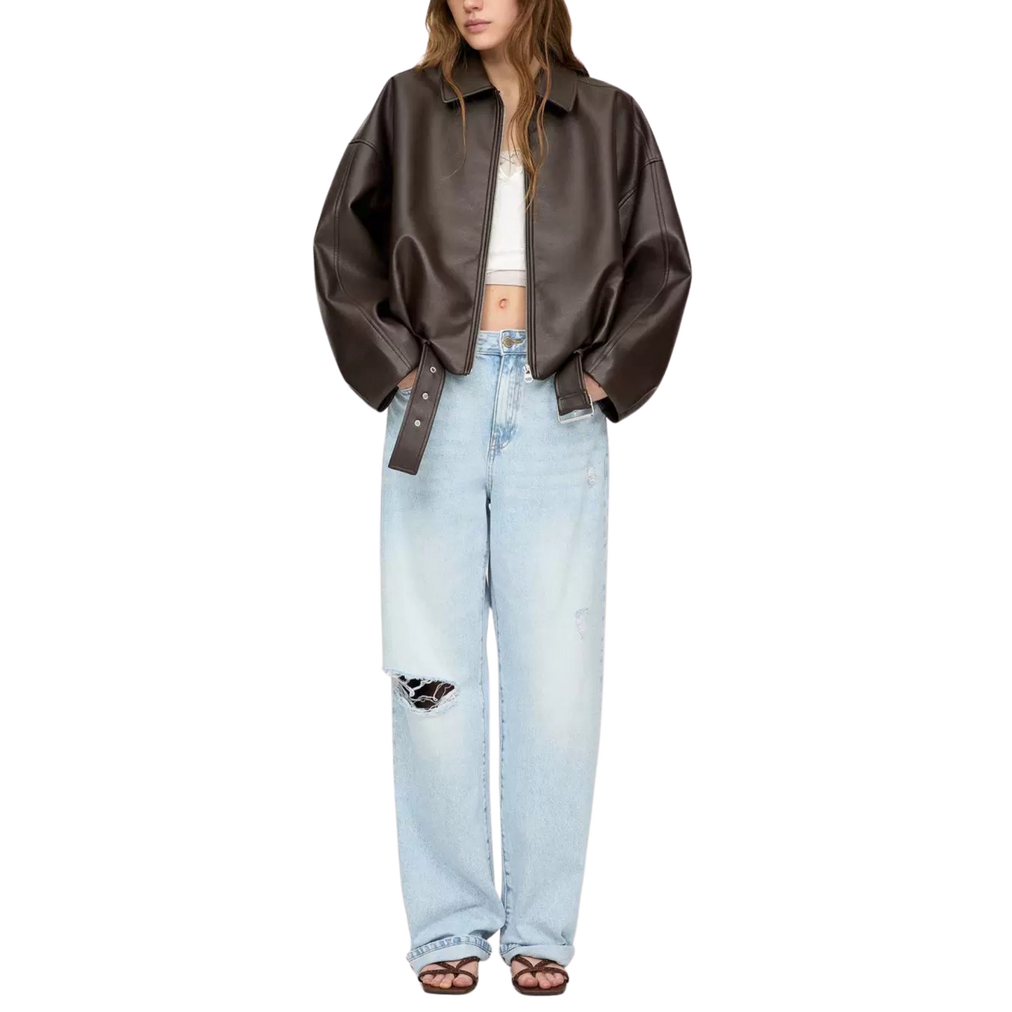Lässige Lederjacke