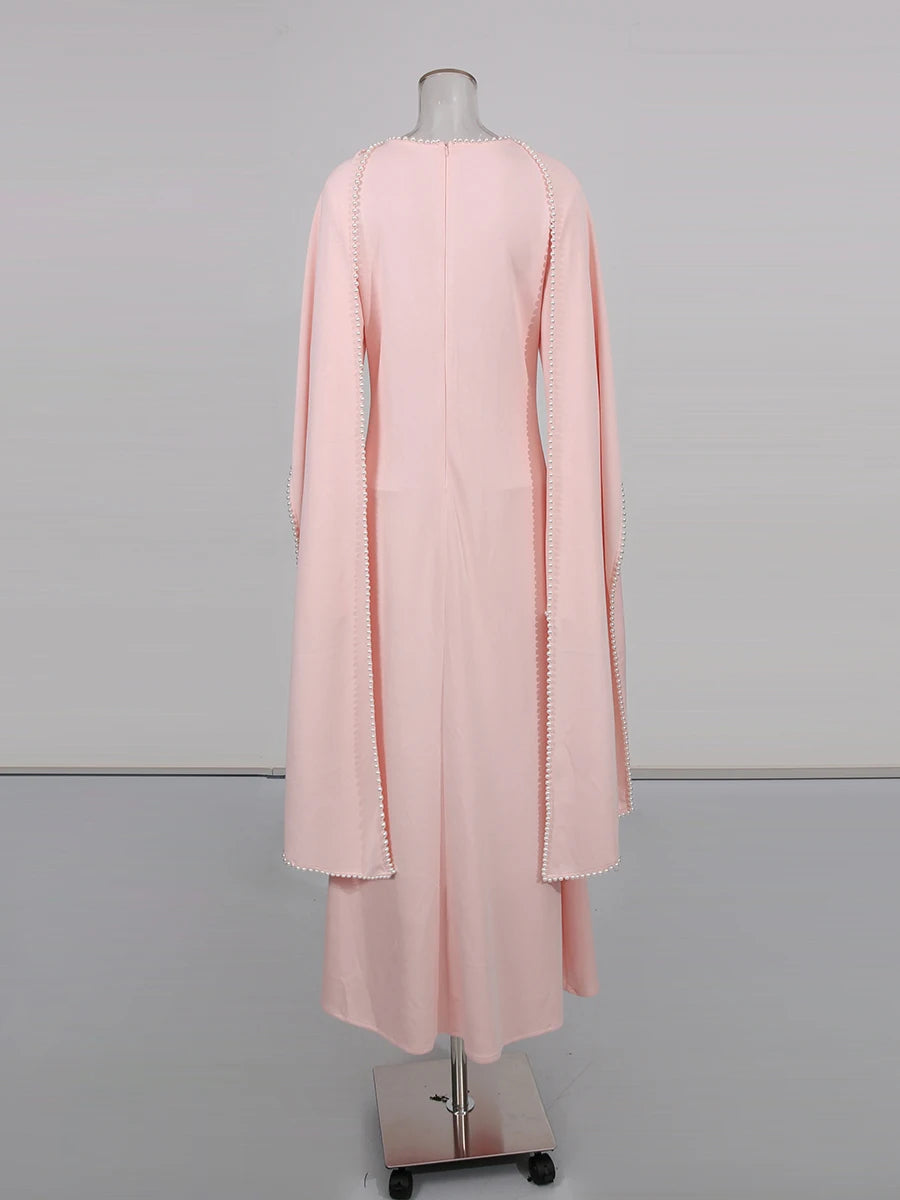 Abaya mit Perlenbesatz