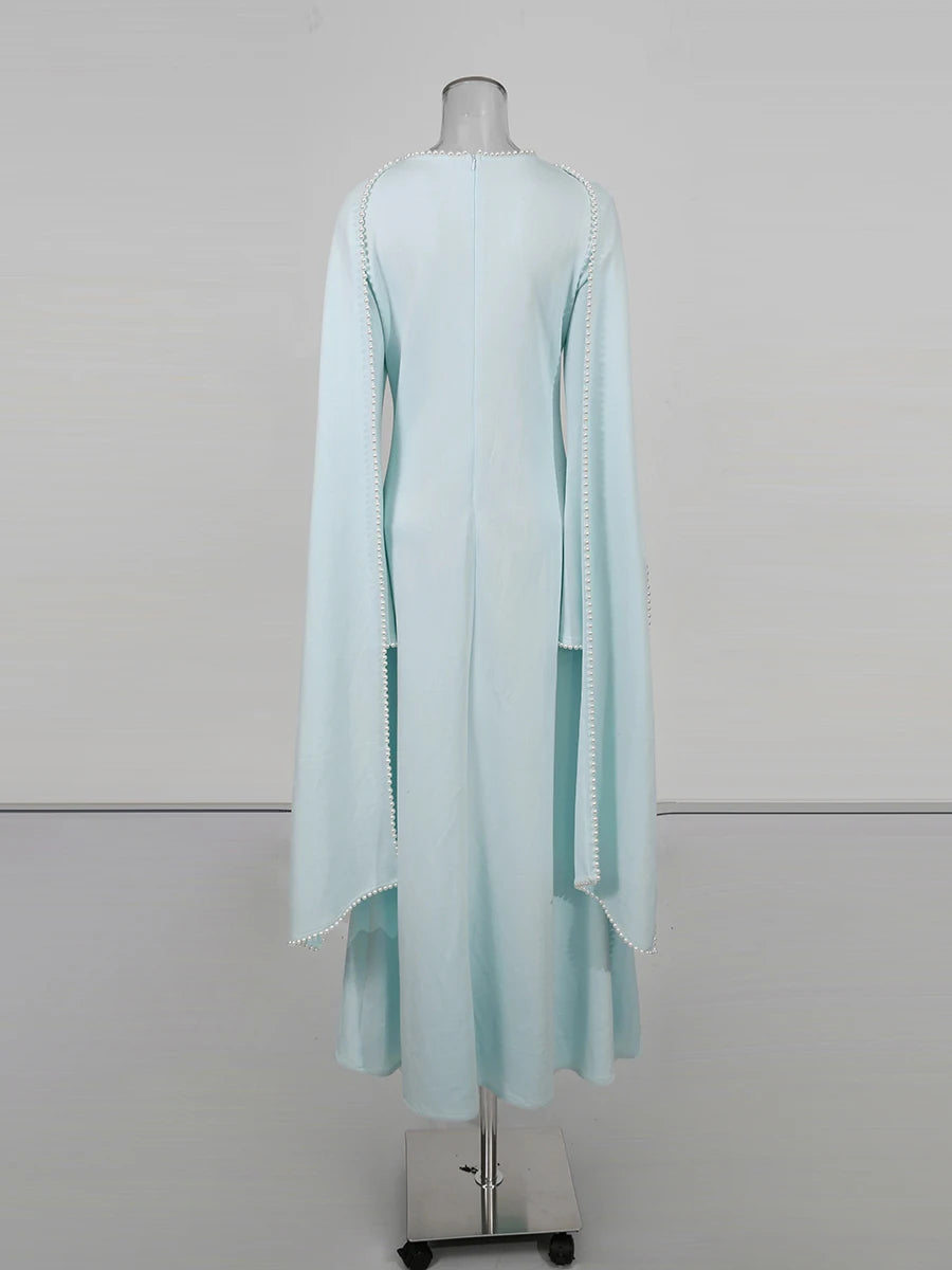 Abaya mit Perlenbesatz