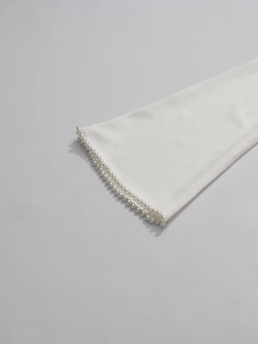Abaya mit Perlenbesatz