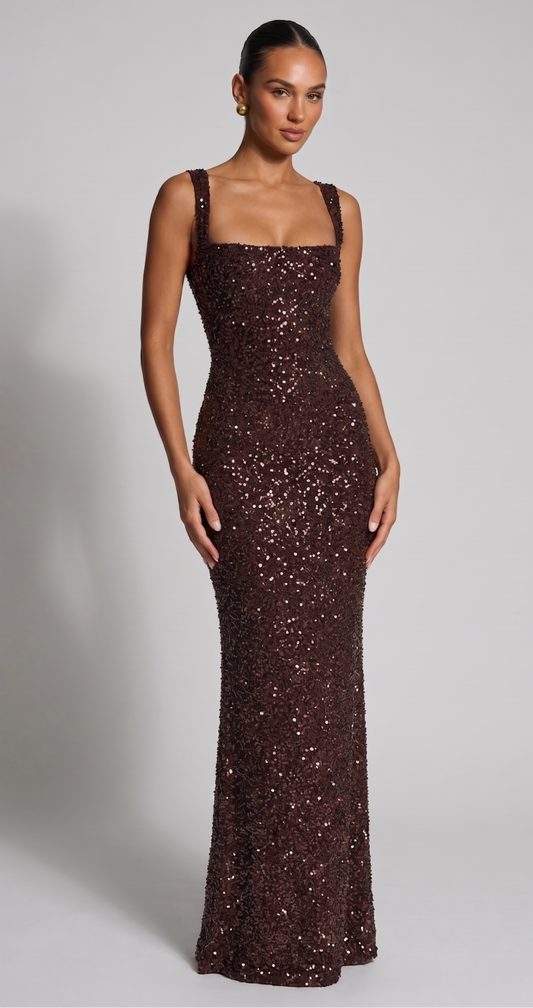 Abendkleid mit Pailletten