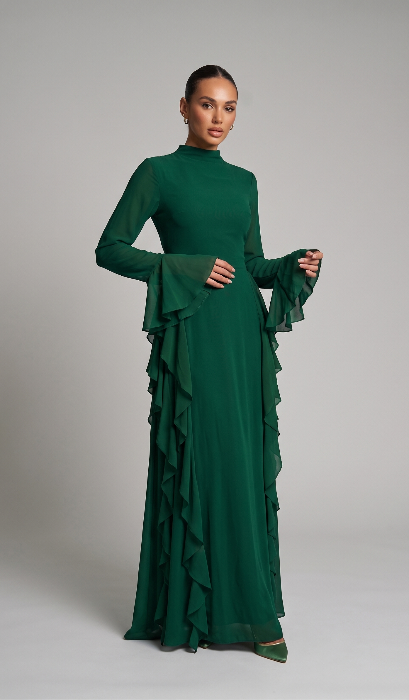 Elegantes Kleid mit Volants