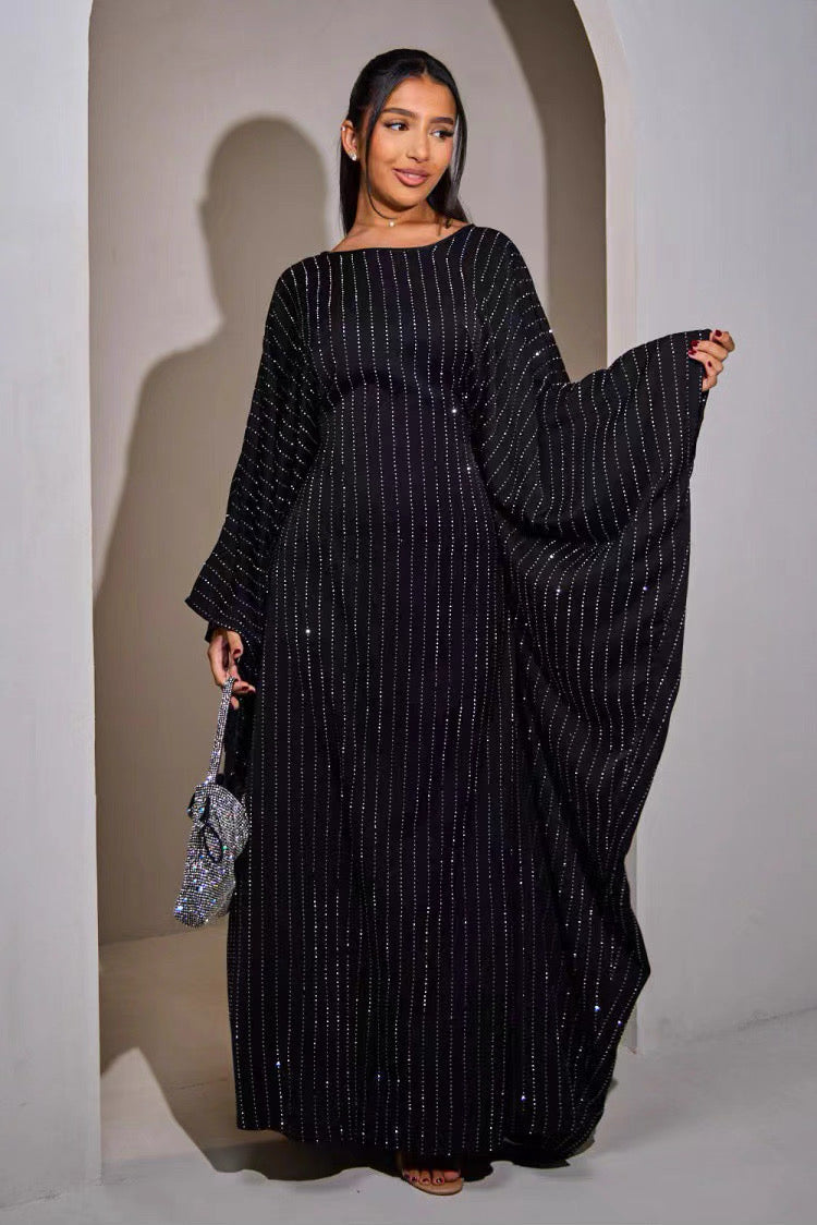 Abaya mit Glitzerverziehrung