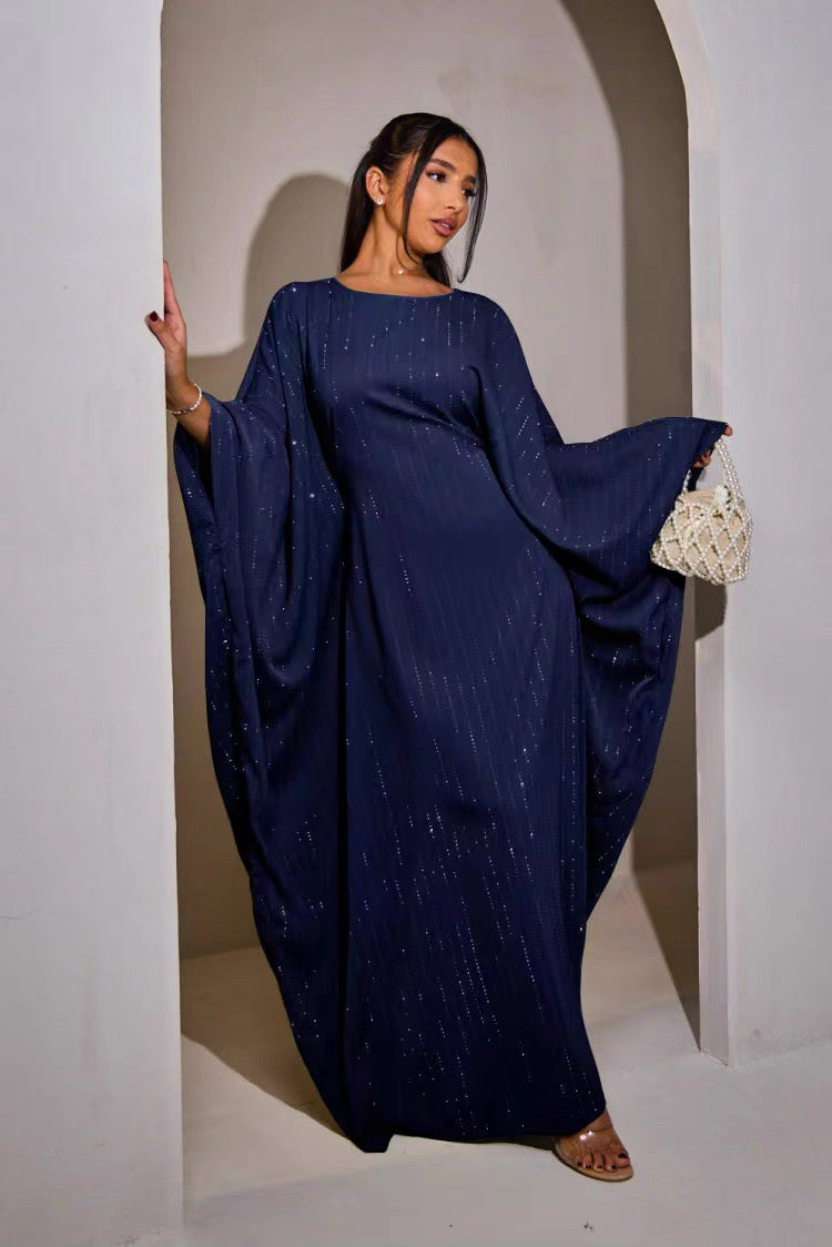 Abaya mit Glitzerverziehrung