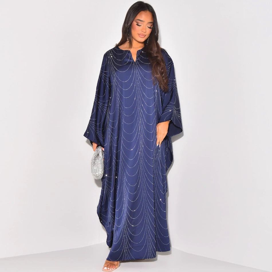 Langes Kleid mit Glitzermuster
