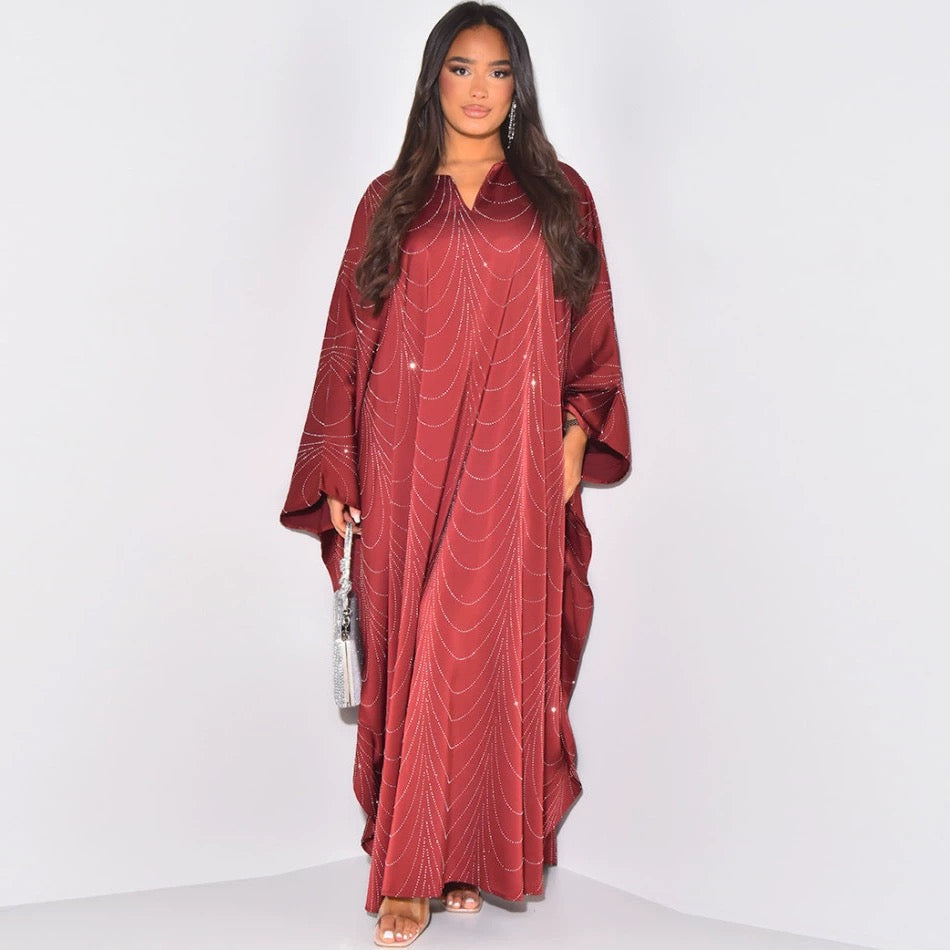 Langes Kleid mit Glitzermuster
