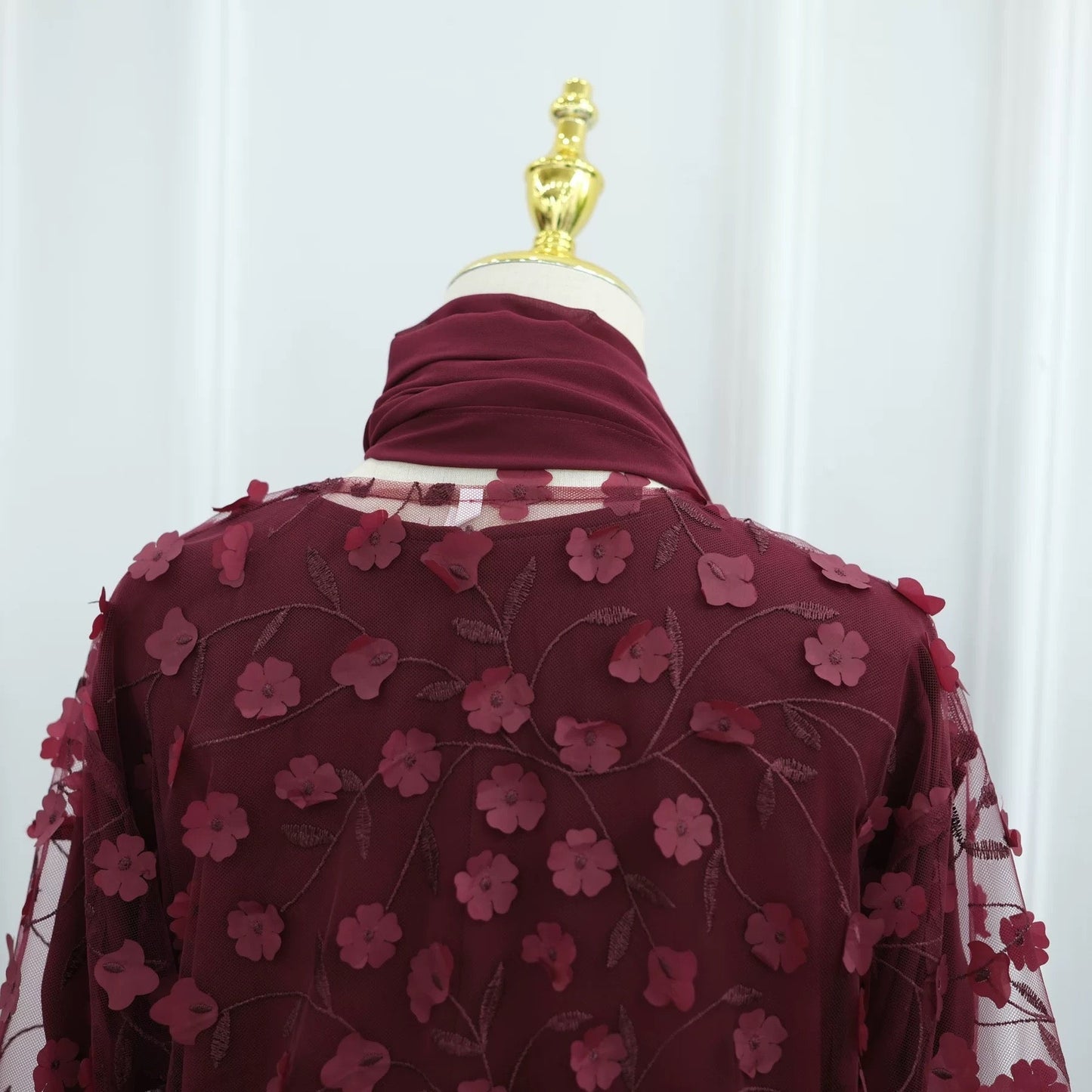 Abaya mit Kimono im Blumenmuster