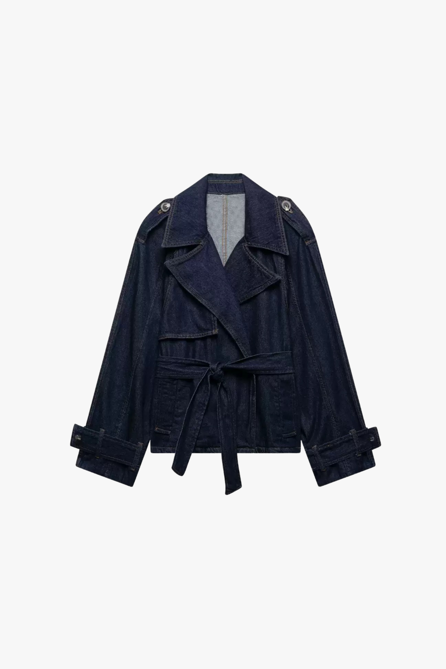 Jeansjacke mit Gürtel