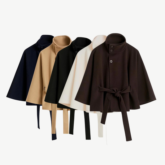 Poncho mit Gürtel