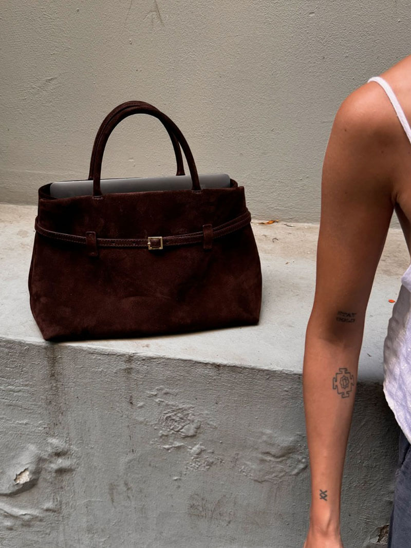 Wildleder Handtasche